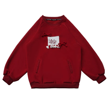 ルーズフリーススウェット+チェックスカート