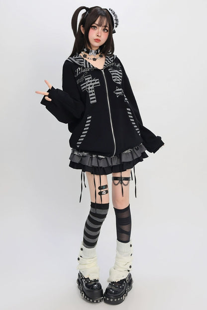 Border Hooded Cat Hooded Hoodie