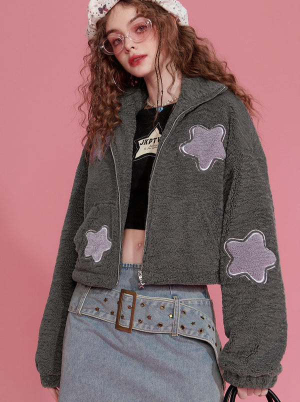 スタースタンドカラーボアジャケット