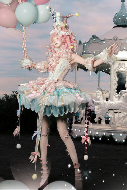 【12月26日予約締切】サーカスシリーズファンフェアキャンディカラーロリータピエロドレス＋フルセットA/B