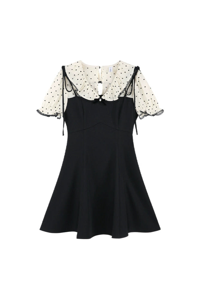 カレッジリボンフレンチワンピース