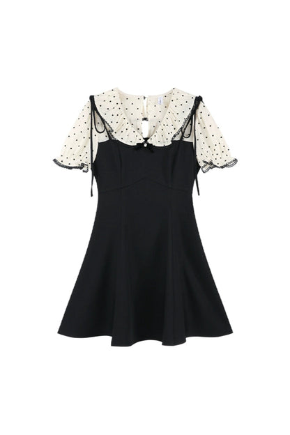 カレッジリボンフレンチワンピース