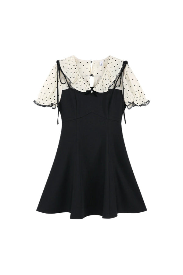 カレッジリボンフレンチワンピース