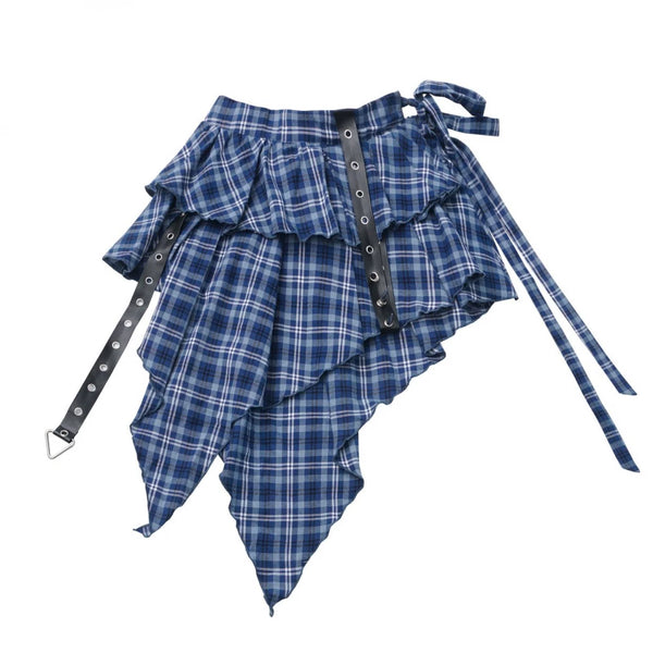 オフショルダースウェットトップス+アシメスカート+ロングパンツ