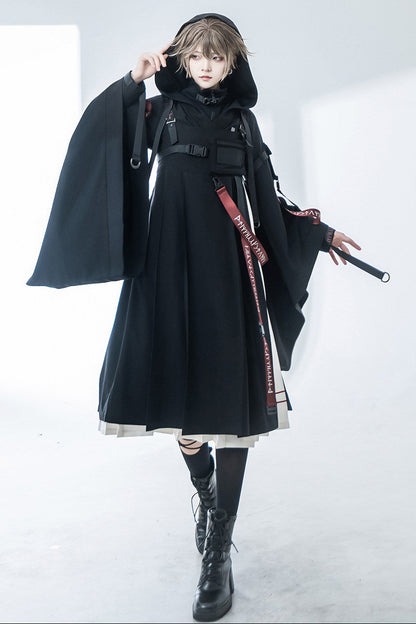Wasteland Cool Hooded Cardigan + Jumper Skirt + Inner Top [Pre-order]