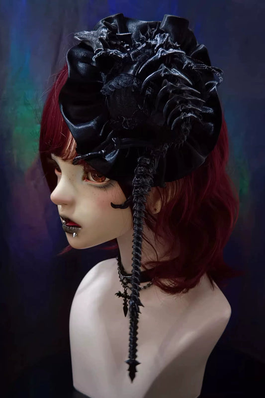 Drachengeburt Schwarz Satin Haaraccessoire