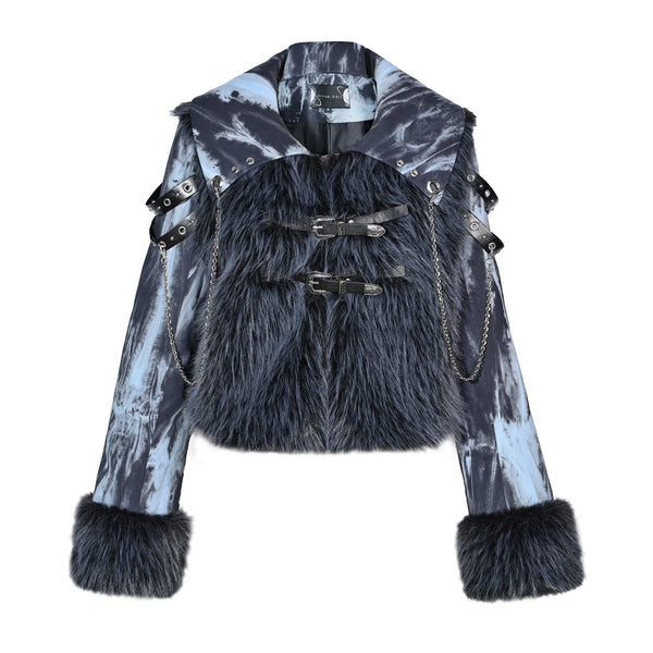 [Pre-order product] Virtual Truck Tie-Dye Chain Subculture Jacket