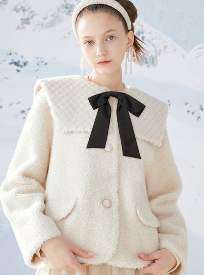 Sailor Ribbon Fur Coat