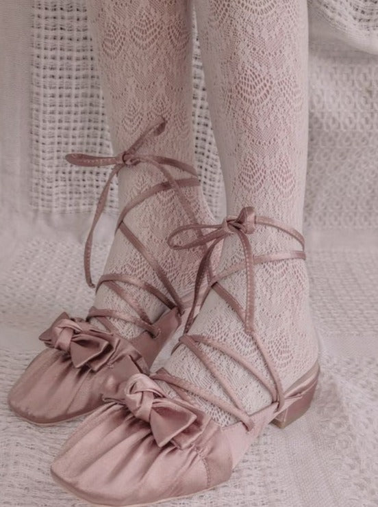 Chaussures muller en satin de soie