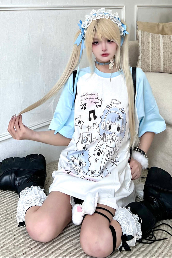 Angelic Bicolor Loose Oversized Top