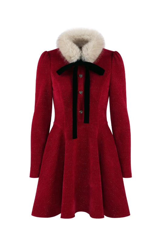 Sweet Fur A-Line Dress