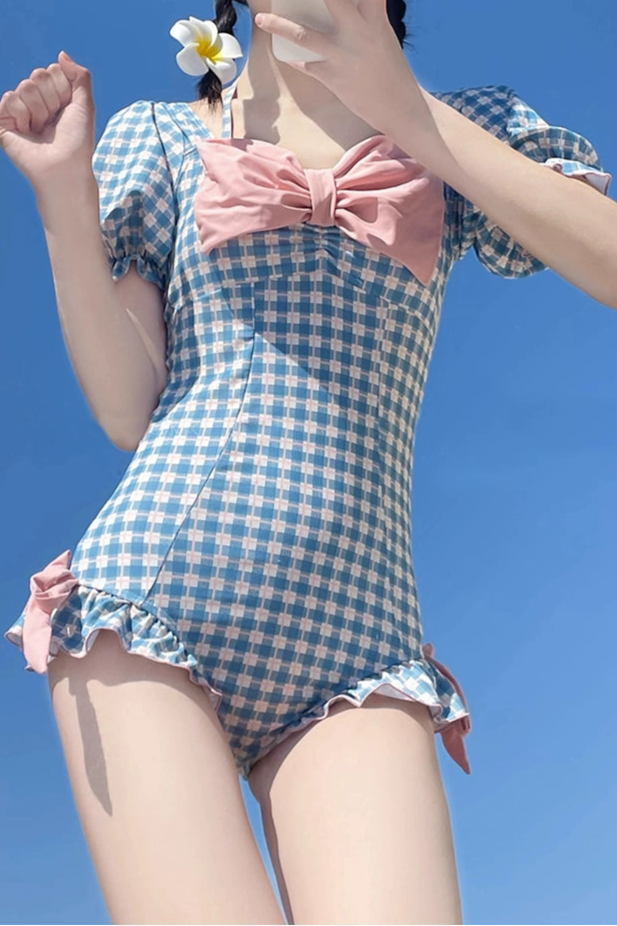 Retro Sweet Bow Swimsuit