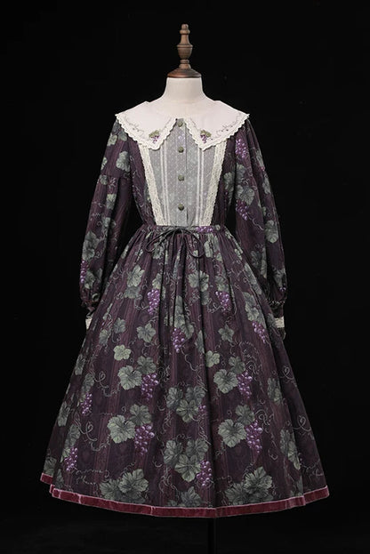 レトロフラワーロリータドレス