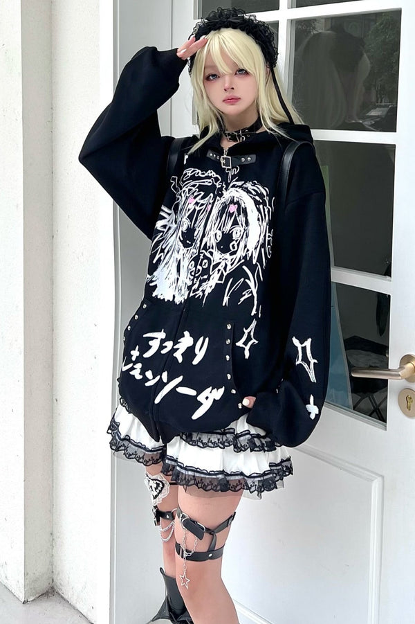 ジャパニーズスタイルレザーボタンカーディガン