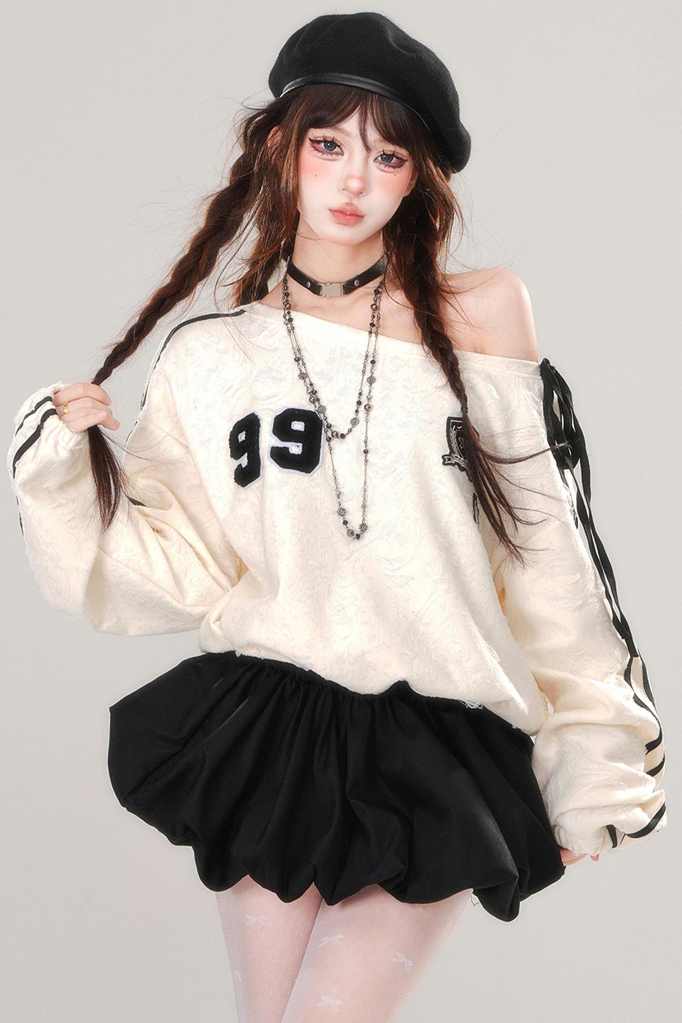 Short Loose Patchwork Sweatdress