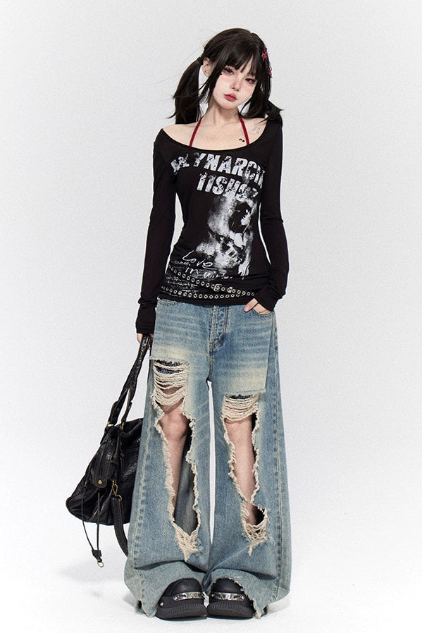 スウィートクールY2Kスリムトップス