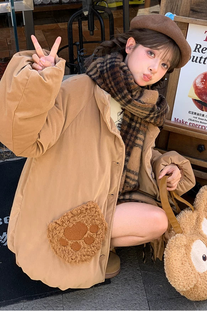 キュートベアボリュームファーコート