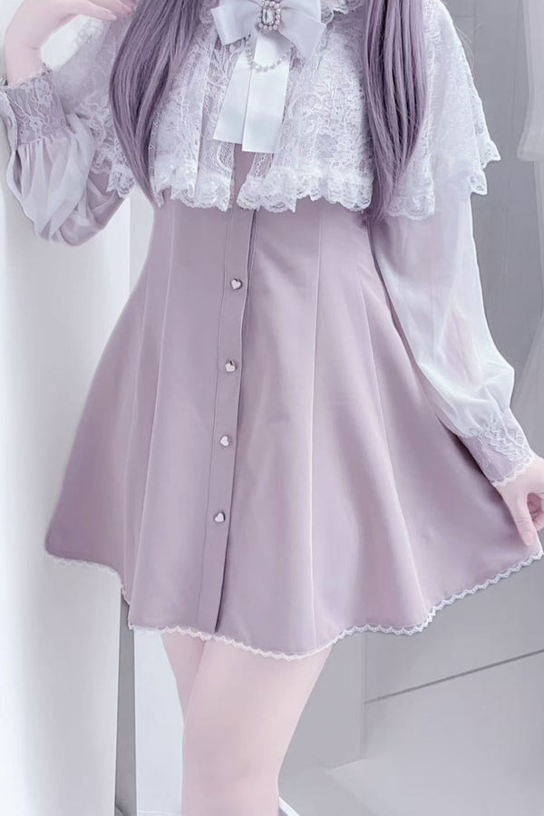 Mine mass-produced lace collar design dress