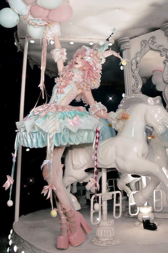 【12月26日予約締切】サーカスシリーズファンフェアキャンディカラーロリータピエロドレス＋フルセットA/B