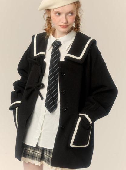 Middle Black Sailor Coat