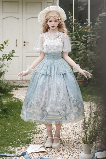 Elegant Princess Cape + Camisole + Skirt