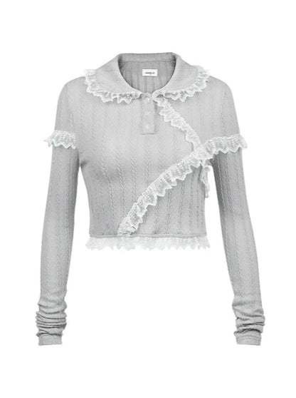 Doll Collar Lace French Top