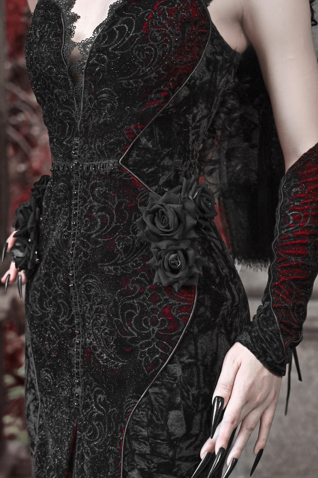 Blood Peak Gothic Dark Love Velvet Dress