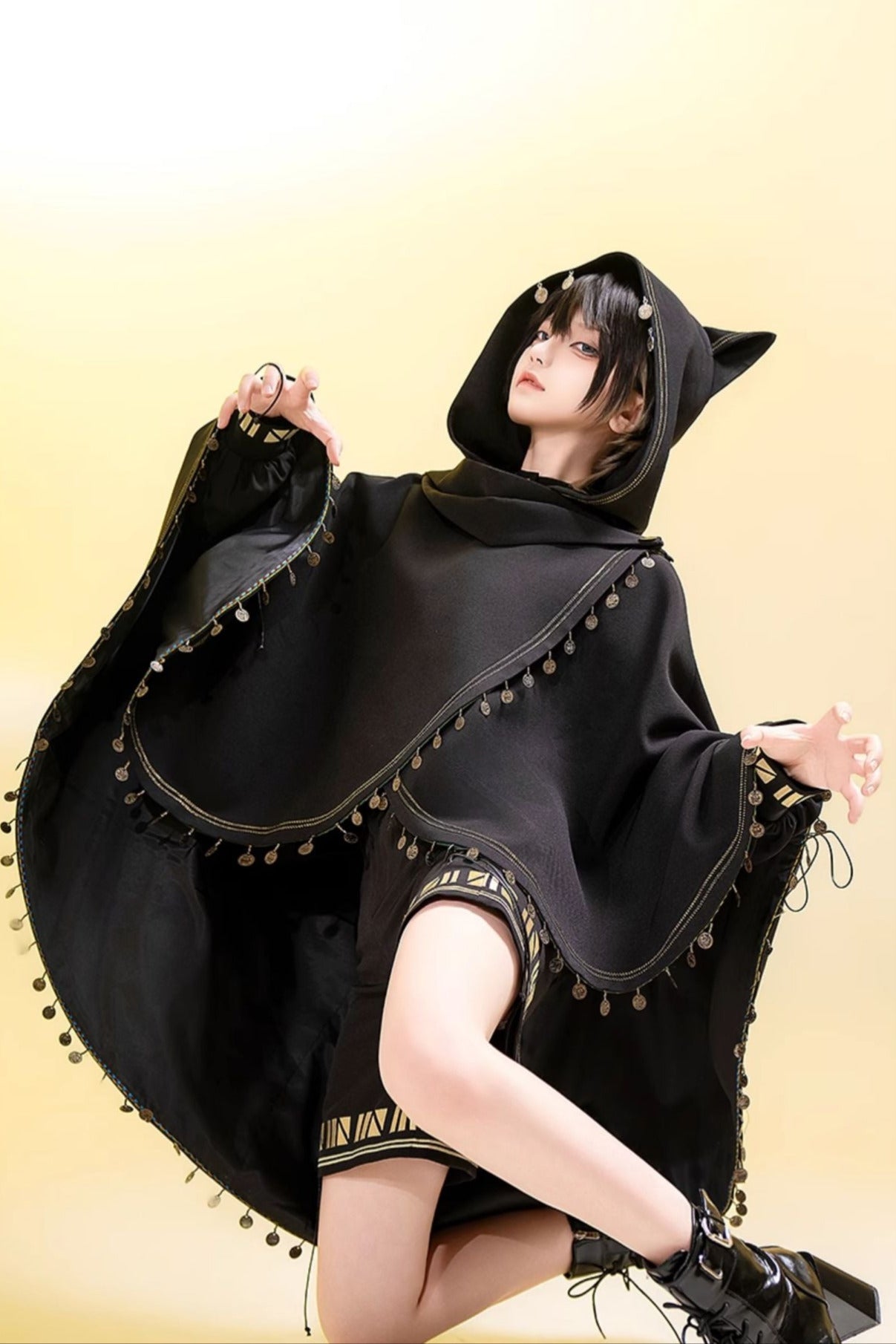 [Mar. 26, 2012 Deadline for reservation] Black Cat Lolita Prince Series Cat Ear Oversize Cloak