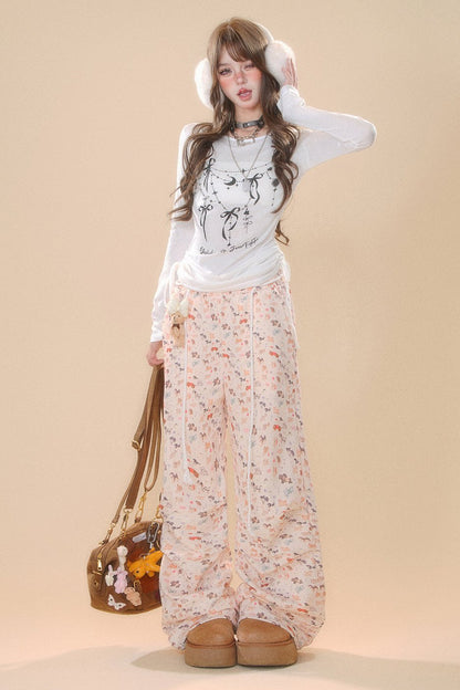 Fairy Tail Cartoon Wide Leg Pants