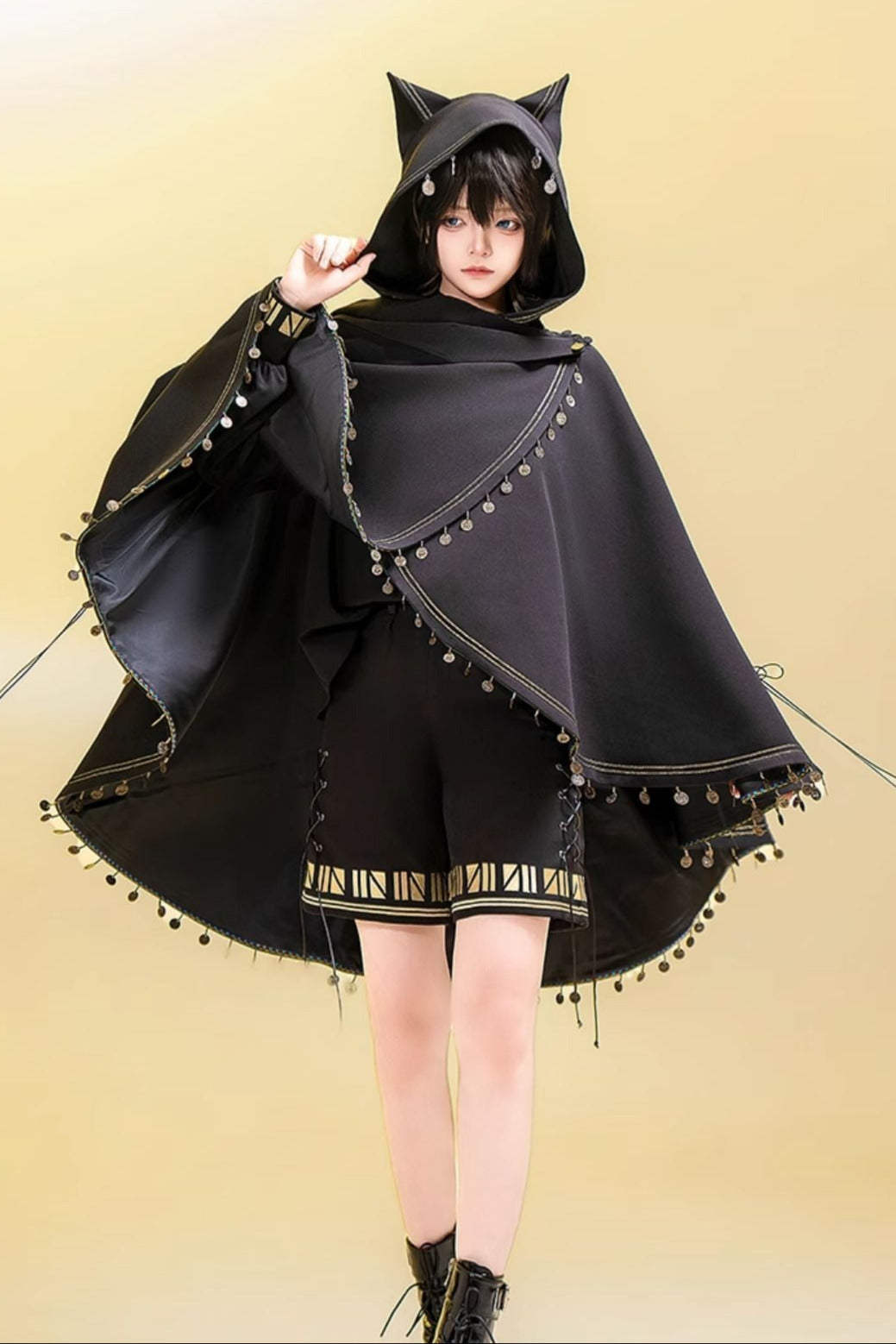 [Mar. 26, 2012 reservation deadline] Black Cat Lolita Prince Series Pharaoh Embroidery Shirt