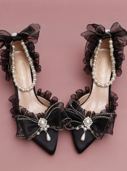 Lolita Princess Ribbon High Heel