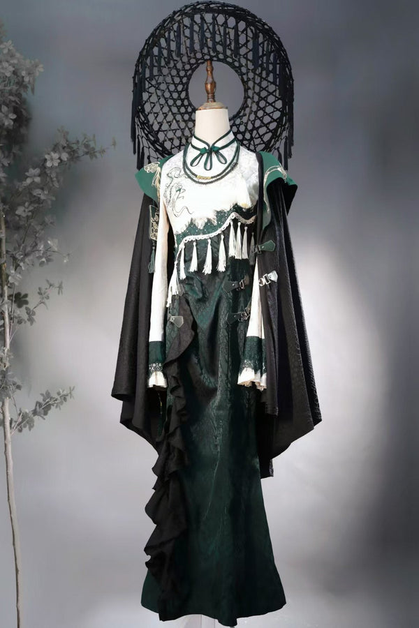 [Reservations] China Snake Coat Hoodie Cape Tassel Dress Suit