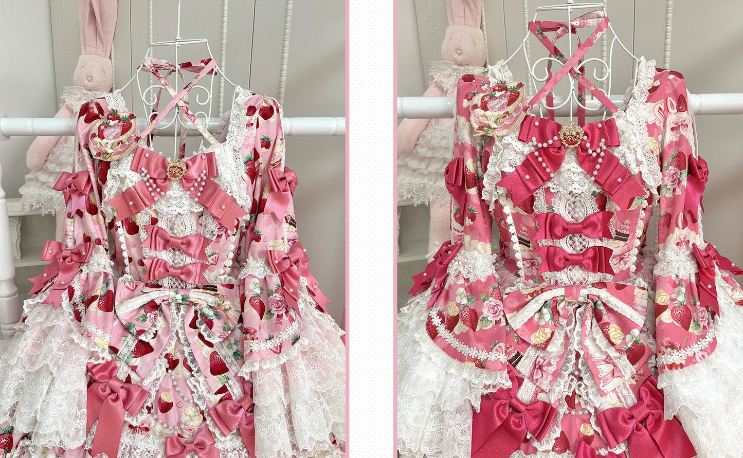 【2月27日予約締切】ストロベリーアンティークドールドレス＋フルセット＋ボンネット＋カチューシャ