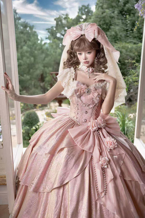 【2月5日予約締切】ロマンティックローズエレガントプリンセスドレス＋アクセサリー