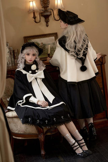 [Reservation deadline on October 18] Rose Elegant Footie Ribbon Cape Coat