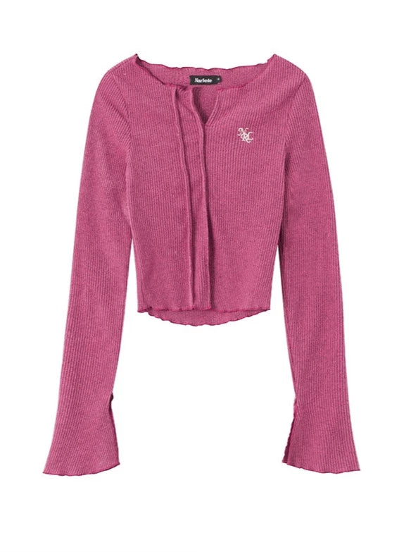 Hot Girl Slim Fit White Rose Red Bottom Shirt Short Top