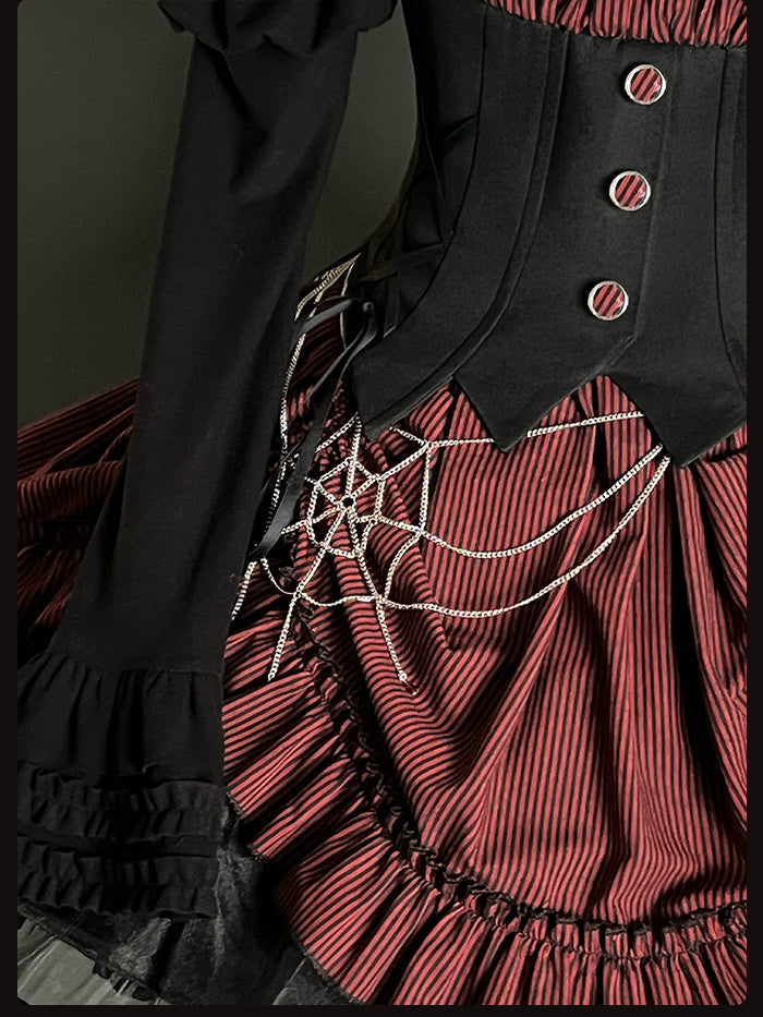 [Vorbestellschluss 8. Mai] Schmales ärmelloses Halloween-Gothic-Kleid im Zaubertrank-Stil