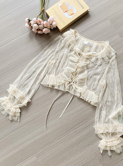 【Reservations】Summer Lace Creamy Cardigan