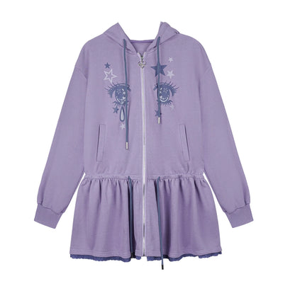 Comic Eye Hooded Dress