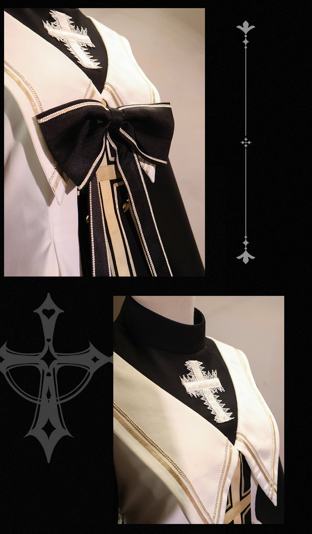 [Reservation Deadline: March 11] Nun Gothic Dark Cape Dress Full Set