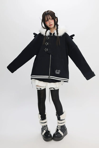 スケルトンウィングフードパーカー