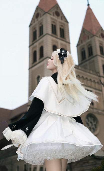 [Reservation Deadline: March 11] Nun Gothic Dark Cape Dress Full Set