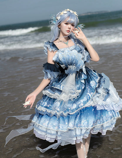 ジェリーフィッシュグラデーションファンタジードレス＋アクセサリー