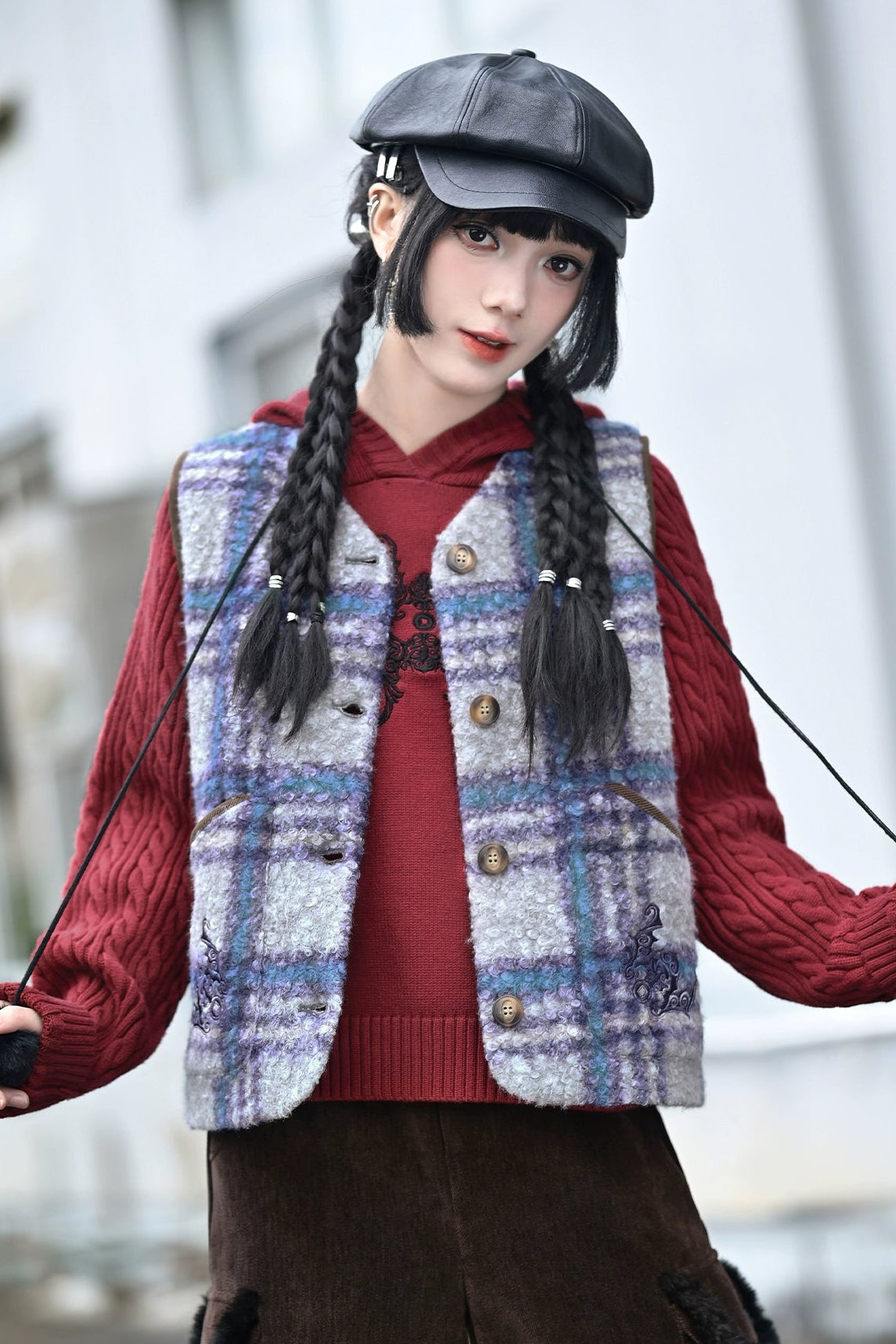 レトロカールイチェックベスト