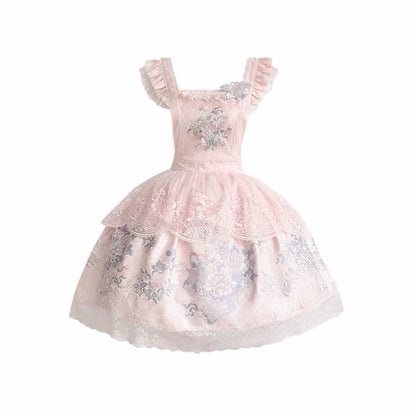 ピオニーサテンクロスカラージャケット+スカート+ドレス+トップス+ヘアアクセサリー