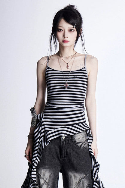 レトロタッセルスボーダーキャミソール