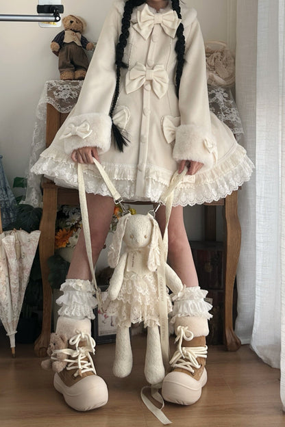 【予約商品】スイートアンドキュートファーケープリボンコート