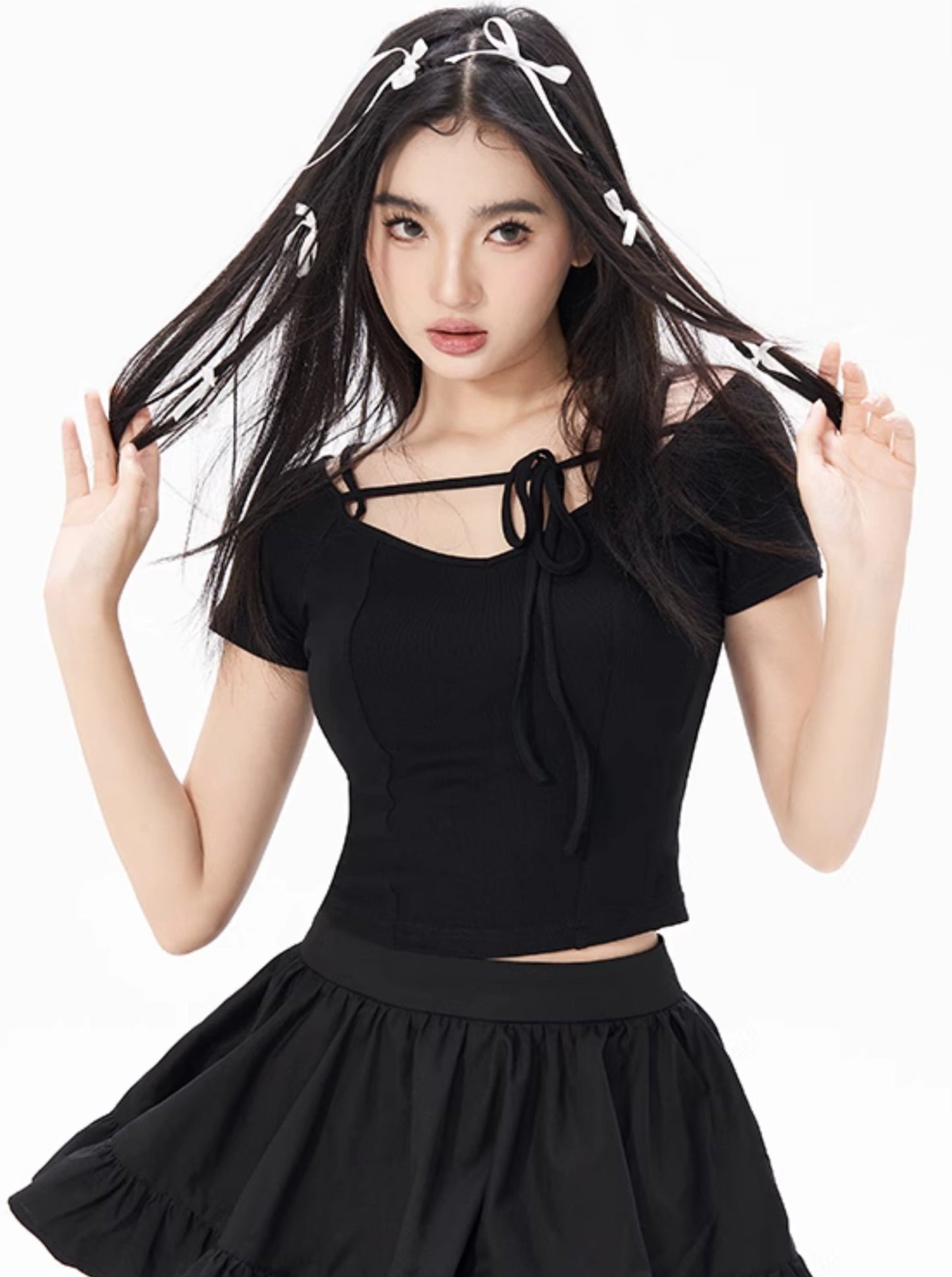 Sling Slim V neck hot girl tops