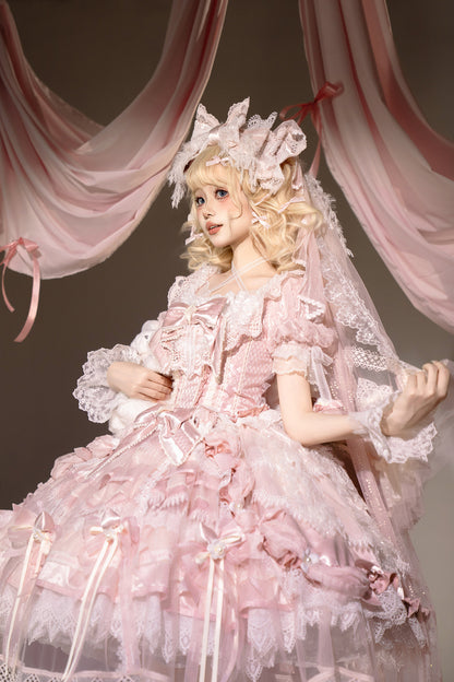 【2月26日予約締切】ラビングスノーピンクロリータロマンティックドレス＋フルセットA/B