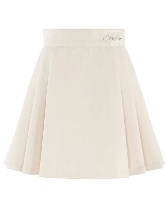 レトロミルキーチャイナコート+フレアスカート